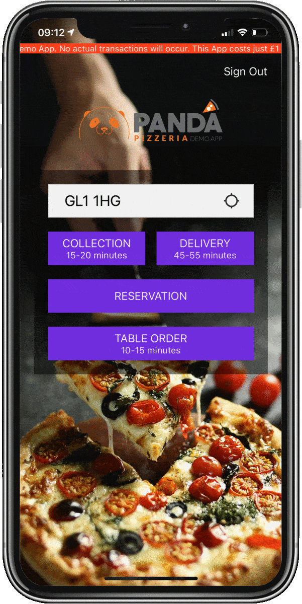 Ordering App Demo